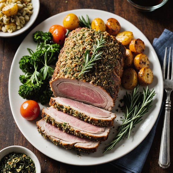 Quelle est la meilleure méthode pour cuire un rôti de porc aux herbes ?